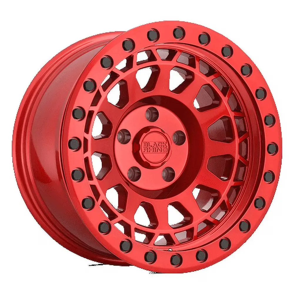 [BR17-5127-PRIMMRD] JUEGO DE 5 RINES 17X9  5X127  CB 71.6 ET-18 PRIMM CANDY RED W/BLACK BOLTS   