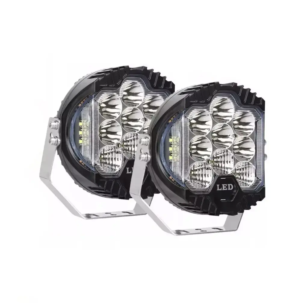 FARO 15 LEDS 7 PULG BLANCO T/BAJA 4300 LUMENS