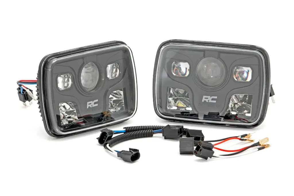[RC25-RCH5200] FAROS PRINCIPALES RECTANGULARES PARA JEEP XJ, COMANCHE, YJ 5"X7" ROUGH COUNTRY RCH5200