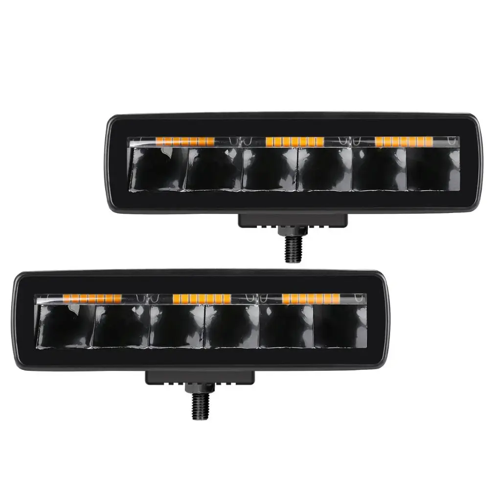 [GR07-750600622SBS] PAR DE BARRAS SIXLINE 6" GR COMBO SERIES SPOT 60W AMBER GORHINO 750600622SBS