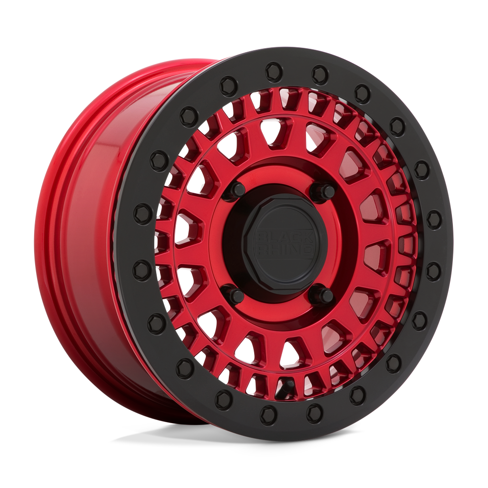 [BL14-4136-PARKERBL] RIN 14X7  4-136  CB 106.1 ET36 PARKERBL CANDY RED W/BLACK BEADRING BEADLOCK