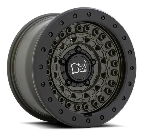[BR17-6114-BARRICADE] RIN BLACK RHINO 17X8.5  6-114.3  CB 76.1 ET0 BARRICADE OLIVE DRAB GREEN W/BLACK ROCK